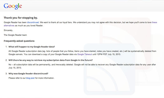 Google Reader ist tot! Welche Alternativen soll man jetzt nutzen?